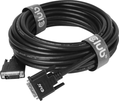 Kabllo DVI-D Club3D Dual Link 24+1, 3 metra, 28AWG, e zezë