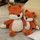 Lodër pelushi Beppe Fox 13721, 13cm, portokalli