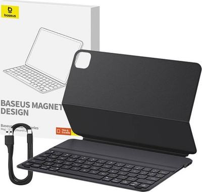 Куќиште со тастатура Baseus Brilliance, за јПад Ер 4/5 10.9" и Про 11", блутут, црно