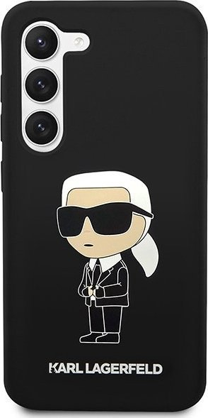 Kapak telefoni Karl Lagerfeld Silicone NFT Ikonik për Samsung Galaxy S23, silikon, NFC, i zi