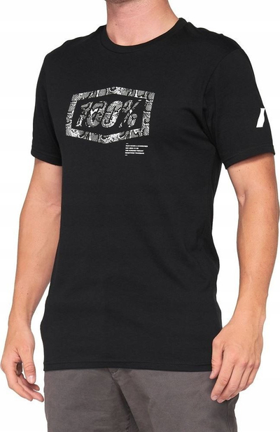Bluzë 100 Percent Essential, T shirt pambuk poliester, e zezë me jeshile, XL