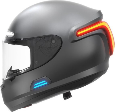 Helmetë motoçiklete Livall MC1, Bluetooth Intercom, LED SOS, gri mat