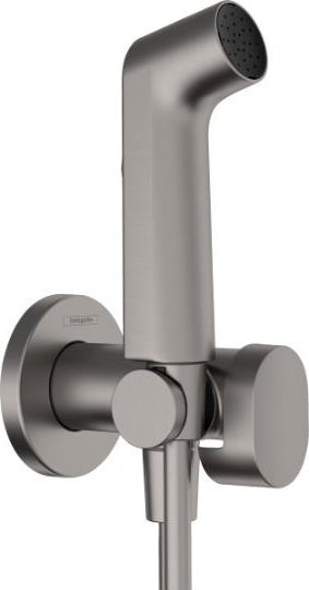 Bateri bide Hansgrohe Bidette, set dushi muri, EcoSmart, e zezë mat