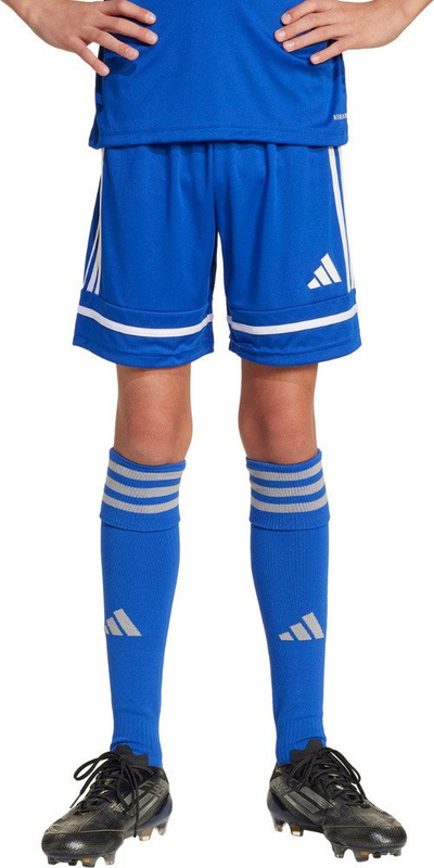 Shorta sportive për kalamaj adidas Squadra 25 Jr JN5455, poliester i ricikluar, me teknologjinë Aeroready, blu