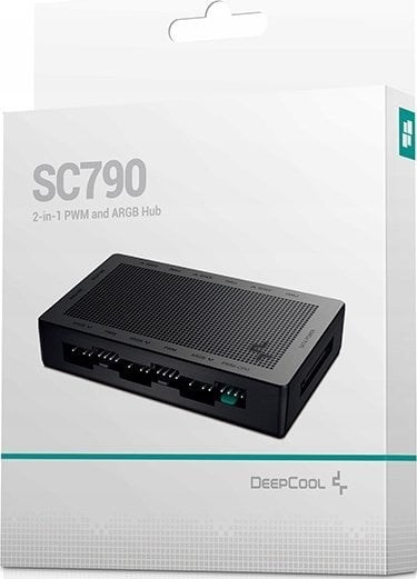 Hub ventilatorësh DEEPCOOL SC790, 6 porta PWM ARGB, i zi