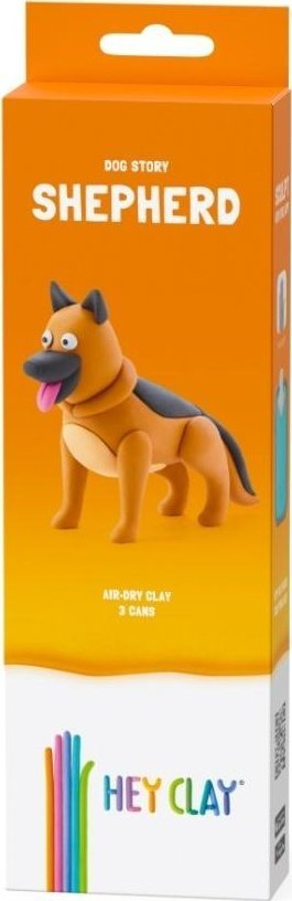 Set modelimi Hey Clay German Shepherd, plastelinë me shumë ngjyra, me udhëzues në aplikacion