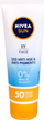 Крем за сонце за лице Nivea Sun Q10 Anti Age, SPF 50, 50 ml, бел