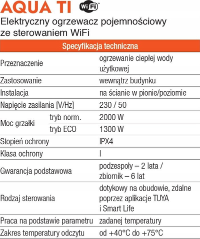 Електричен бојлер Thermoval Aqua Ti Slim, 80L, WiFi, сив