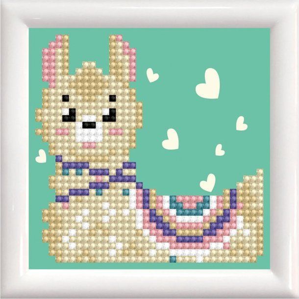 Set mozaik me diamante Diamond Dotz Llama Heart, kreativ, për fëmijë