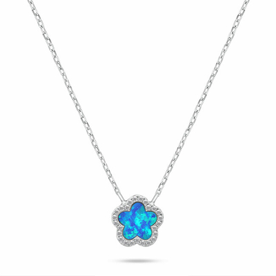 Set Vathë dhe varëse për femra Brilio Silver SET289WB, të argjendta/ të kaltra