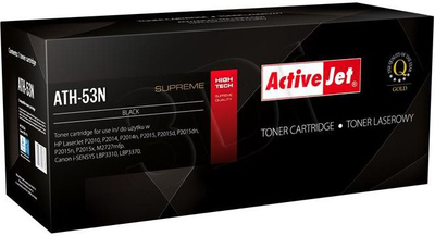 Toner Activejet ATH-53N, në vend të HP 53A Q7553A dhe Canon CRG-715, i zi