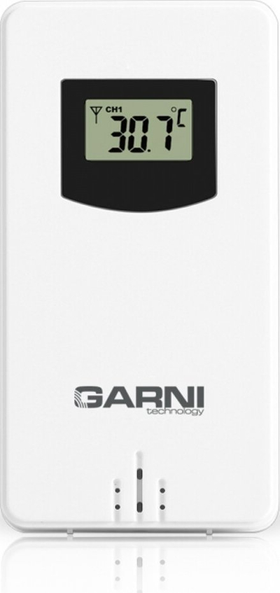 Senzor temperature për jashtë Garni 029, pa tela, me ekran, i bardhë