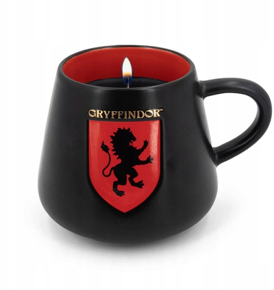 Qiri aromatik Harry Potter Gryffindor, kanellë dhe vanilje, filxhan qeramik, i zi