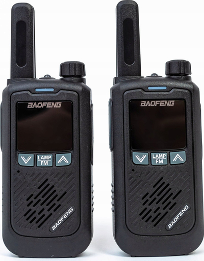 Radiolidhje Baofeng BF-T17, set me 2 copë, 16 kanale PMR, ngjyrë e zezë