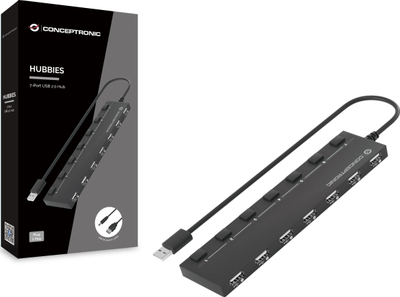 HUB USB Conceptronic CUSB7P, 7 porta, USB 2.0, i zi