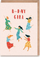 Kartë urimi Cardie Birthday Card B-Day Girl, format A6, me zarf bio kafe
