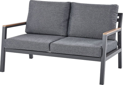 Set kopshti Beliani Delia, 4 persona, kornizë alumini, gri