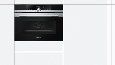 Furrë e integrume kompakte Siemens CM633GBS1S, 4D HotAir, me mikrovalë, inox e zezë