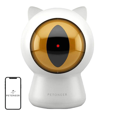 Lodër lazer për mace Petoneer Smart Dot, kontroll përmes aplikacionit, micro USB, e bardhë