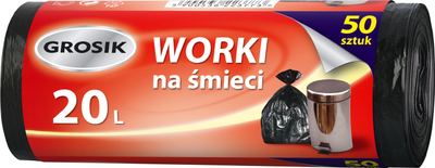 Qese plehrash JAN Niezbędny Grosik, 20L, 50 copë, transparente