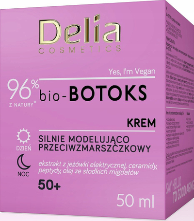 Krem fytyre Delia Cosmetics BIO-BOTOKS 50+, lifting, kundër rrudhave, 50ml