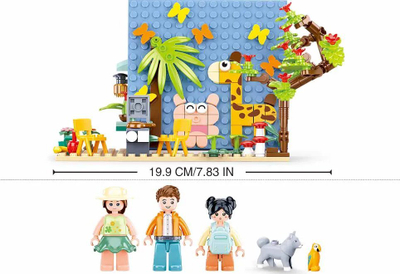 Set lodrash ndërtimi Sluban Camp Girl's Dream M38-B1088, 341 pjesë, 3 minifigura