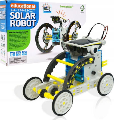 Set ndërtimi robot diellor, 14 në 1, lodër edukative, shumëngjyrësh