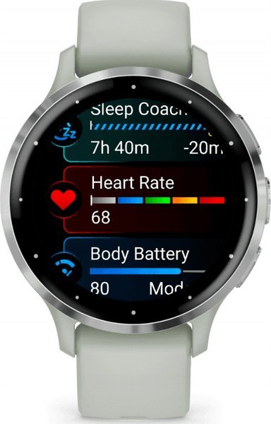 Ora sportive Garmin Venu 3S, 1.2" AMOLED, GPS, jeshile