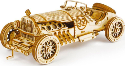 Puzzle maket makine Rolife ROEMC401, V8 Grand Prix, shkalla 1:16, dru natyral