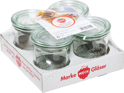 Set me gota qelqi Weck Mini Tumbler, 140 ml, 4 copë, transparente