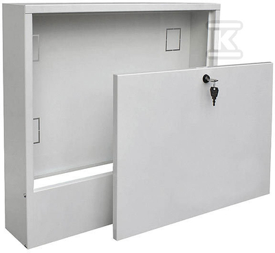 Dolap sipërfaqësor për manifold Ferro SZN-3, 760×580×120 mm, me kyç, i bardhë