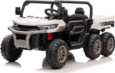 Makina elektrike për fëmijë Racing 900, 6 rrota, drita LED, e bardhë