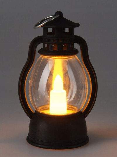 Fener dekorativ LED, 9 cm, me bateri, i zi