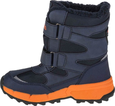 Çizme dimri për kalamaj Kappa Tex K 260903K-6744, me gëzof, me shirit ngjitës, blu navy me portokalli