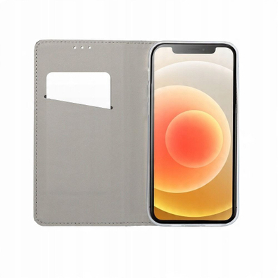 Kabullë telefonash Smart Book për Xiaomi Redmi 12 4G, magnet, e artë