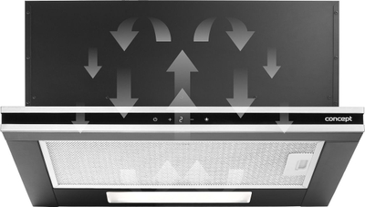 Oxhak kuzhine teleskopik Concept OPV3860, 60cm, 517 m³/h, inox