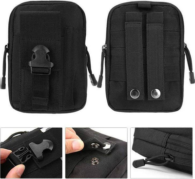Çantë beli Aptel Bq11a, 16 x 10 x 6 cm, e zezë
