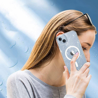Kapak telefoni Tech-Protect FlexAir Hybrid MagSafe, për iPhone 13 14, transparent me shkëlqim