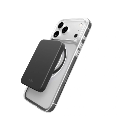Këllëf telefoni Puro Lite MagSafe për iPhone 17 Pro, transparent, gri