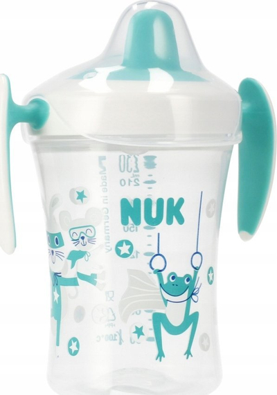 Gotë trajnimi NUK Evolution, 230 ml, me gryke të butë, jeshile