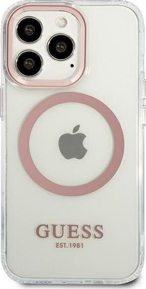 Mbulesë telefoni Guess GUHMP13LHTRMP, për iPhone 13 Pro 13 6.1", MagSafe, rozë