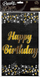 Mbulese tavoline Godan Happy Birthday, folie, 137x183 cm, e zezë