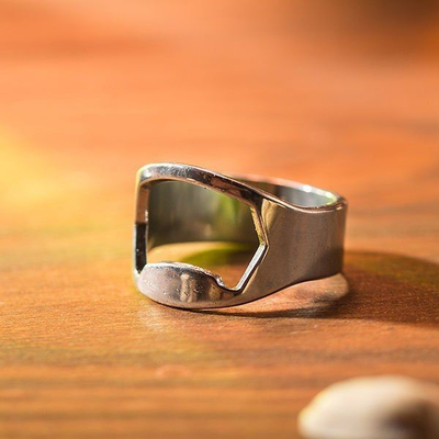 Unazë/Hapës për birra GM, i argjendtë