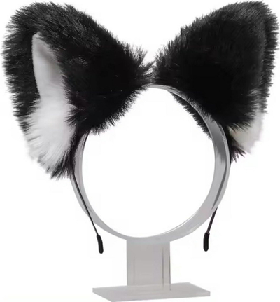 Darsë flokësh BQ81 Cat Ear, veshë maceje, madhësi universale, e zezë bardhë