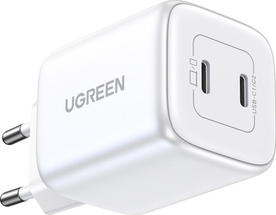 Karikues muri Ugreen Nexode 45W, 2x USB‑C PD, i bardhë