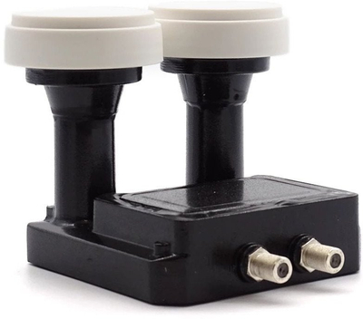 LNB monoblock Inverto Black Pro Twin, 2 dalje, feed 23mm, i zi e bardhë
