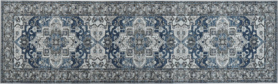 Tapet korridori Kottar, 60 x 200 cm, antirrëshqitës, gri dhe blu
