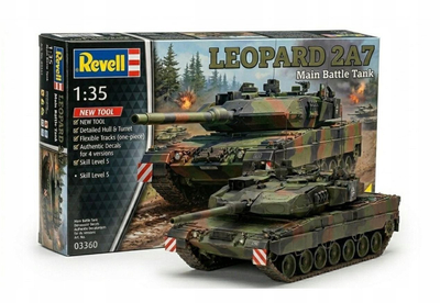 Maket plastik Revell Leopard 2A7A1, 1:35, model tank ushtarak me kamuflazh