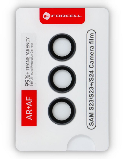 Mbrojtëse xhami për kamerë Forcell Premium, për Samsung Galaxy S24 S24 Plus, xham i temperum 9H, gri