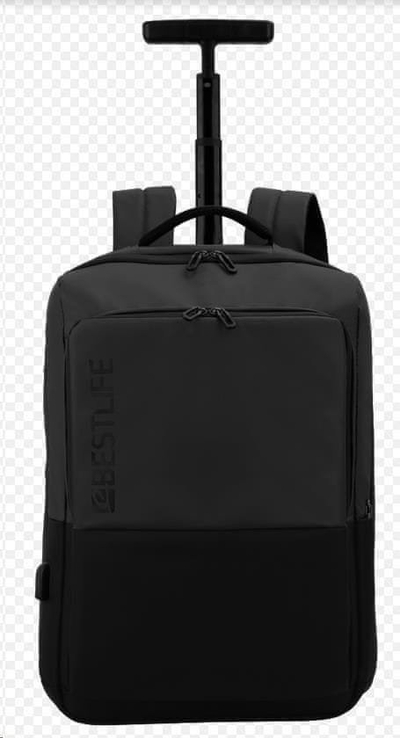 Çantë udhëtimi me rrota BestLife BT-3401BK-1, me USB, e zezë